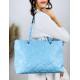 Dámská velká exkluzivní kabelka s řemínkem  VITOA - modrá