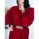 Dámské oversize červené třpytivé šaty GRELA