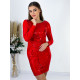 Elegantní červené šaty s flitry ANY