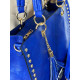 Dámská velká kabelka s kapsičkou a cvoky - královsky modrá