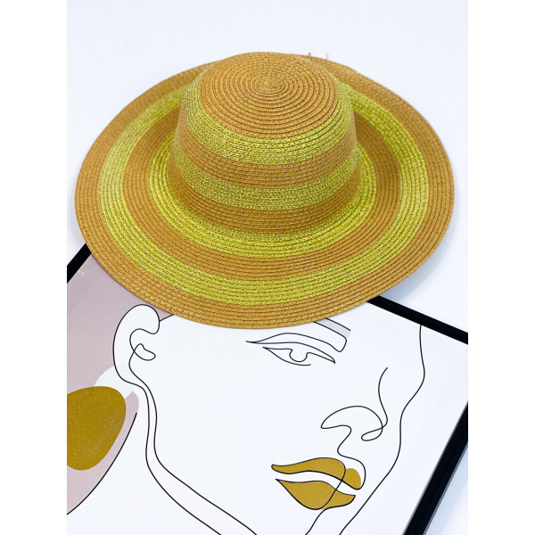 Ladies' brown straw hat