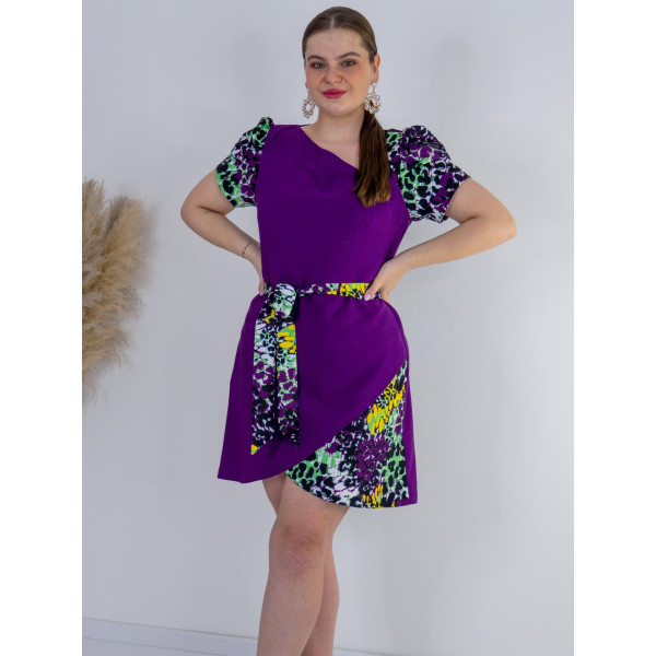 Dámské společenské šaty pro moletky - fialové