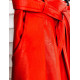Dámská červená koženková sukně