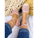Dámské růžové sandálky - espadrilky