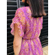 Dámské fialové letní květované šaty