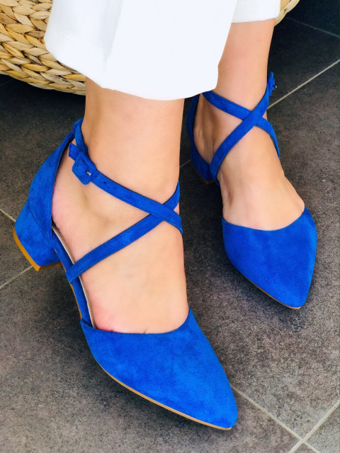 Dámské modré sandálky