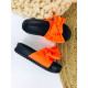 Dámské oranžové pantofle s mašlí