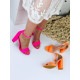 Elegantní oranžové sandálky s podpatkem
