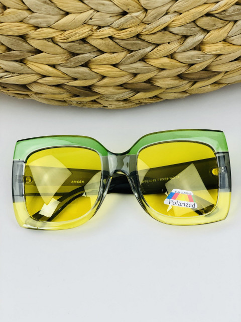 Dámské zelené sluneční brýle s polarizačním filtrem