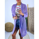 Dámský fialový prodloužený svetr