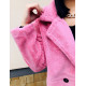 Světlo-růžový Teddy kabát