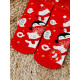 Vánoční termo červené ponožky Ho Ho Ho