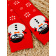 Červené vánoční termo ponožky