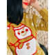 Vánoční dámský svetr se sněhulákem žlutý