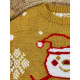 Vánoční dámský svetr se sněhulákem žlutý