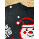 Vánoční dámský svetr se sněhulákem černý