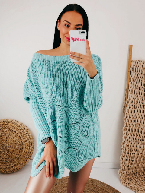 Dámský zelený pletený svetr