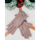 Dámské světle-hnědé rukavice s mašlí