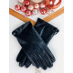 Černé pánské rukavice s kožešinou