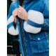 Dámská riflová bunda s kapucí modrá
