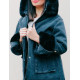Dámská riflová bunda s kapucí černá