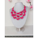 Dámský růžový náhrdelník s kamínky