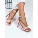 Dámské růžové sandálky s řetízkem