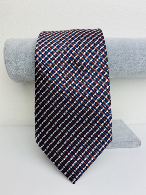 Pánská modro-hnědá kravata