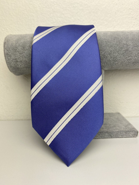 Pánská bílo-fialová kravata 2