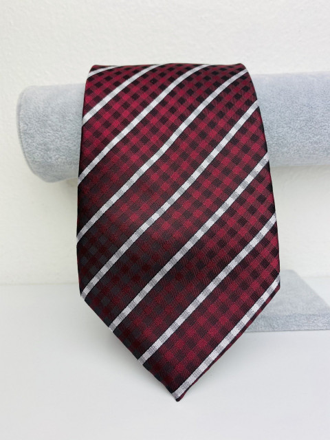 Pánská bordó kravata 1