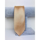 Pánská hnědo-béžová saténová úzká kravata