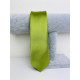 Pánská olivová zelená saténová úzká kravata