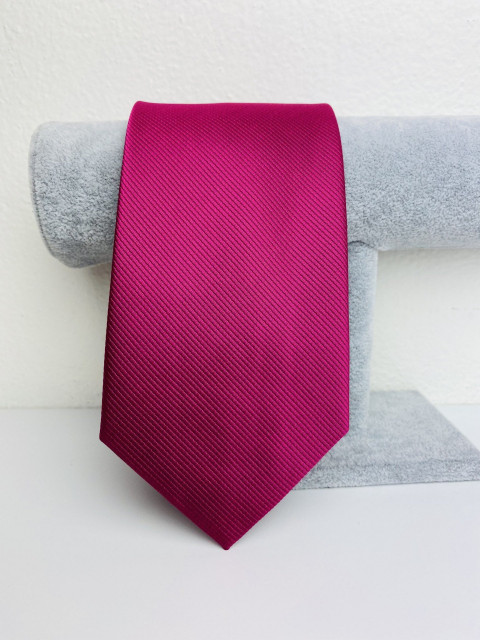 Pánská cyklamenová saténová kravata