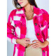 Dámský přechodný růžový kabát