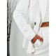 Dámský bílý kostým sako + kalhoty