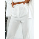 Bílé elegantní kalhoty s knoflíky