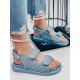 Modré riflové sandály Roxy - KAZOVÉ