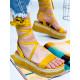 Dámské žluté sandálky na platformě