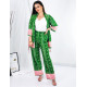 Dámský zelený komplet kimono + kalhoty