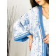 Dlouhé modré kimono s páskem Astra