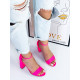 Elegantní růžové sandálky s podpatkem