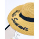 Slaměný hnědý klobouk Hello Summer