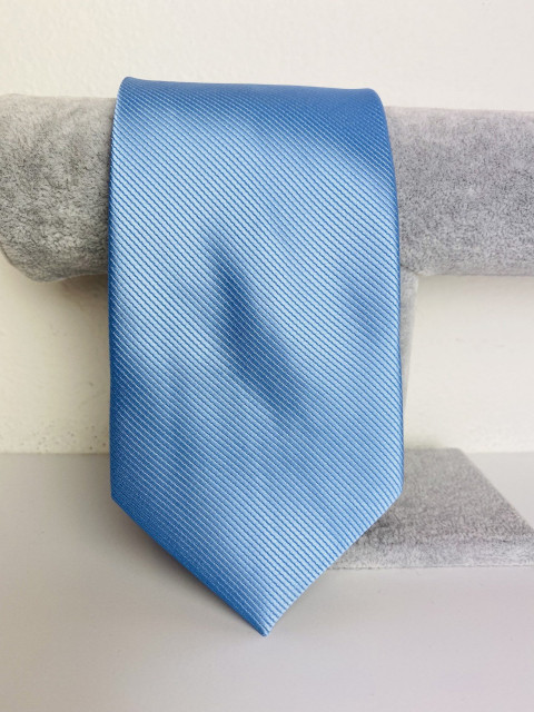 Pánská světlá modrá saténová kravata