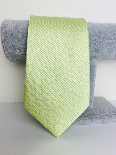 Pánská světlá zelená saténová kravata