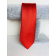 Pánská červená lesklá saténová úzká kravata