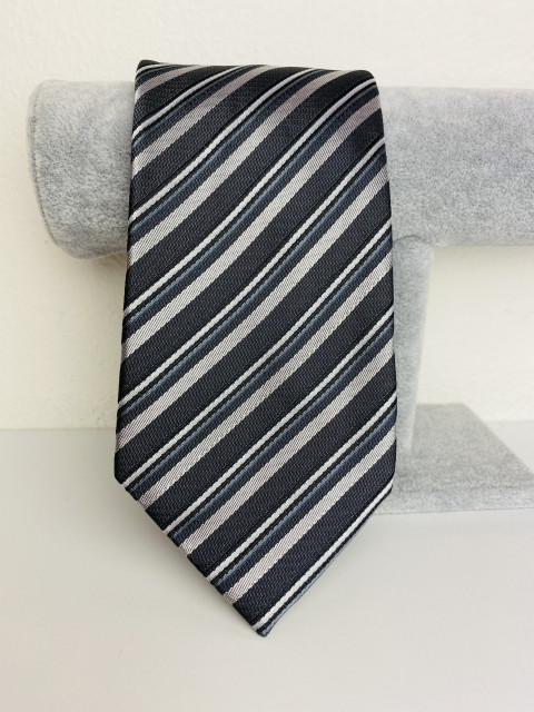 Pánská tmavá šedá kravata