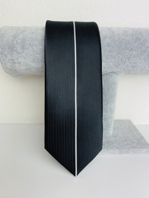 Pánská černá úzká kravata