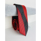 Pánská červeno-černá úzká kravata