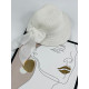 Dámský bílý slaměný klobouk s mašlí Heruenna