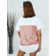 Dámské prodloužené bílo-růžové tričko Beauty QUEEN